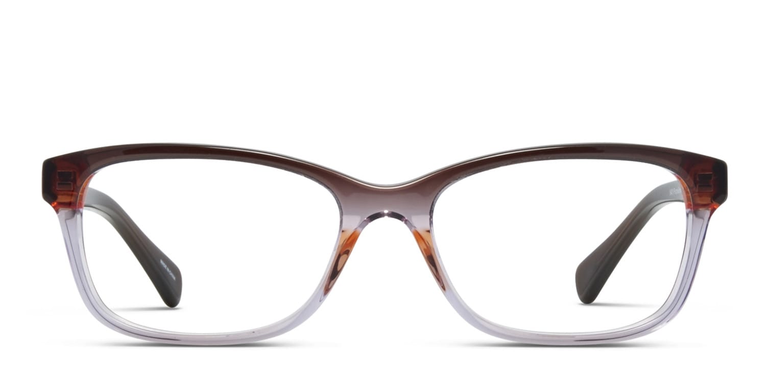 Coach HC6089 Pink, Brown, Clear glasses - Pink / Brown / Clear - Frontal View