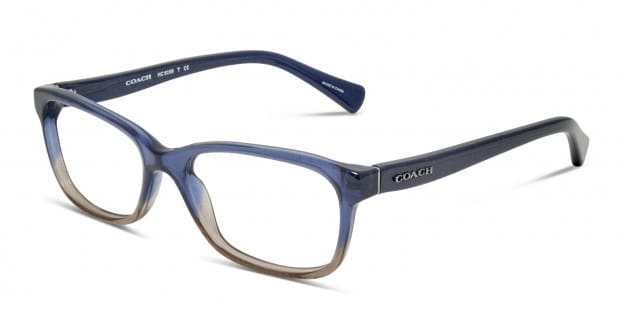Coach HC6089 Blue Beige Glitter Eyeglasses Includes FREE Rx Lenses