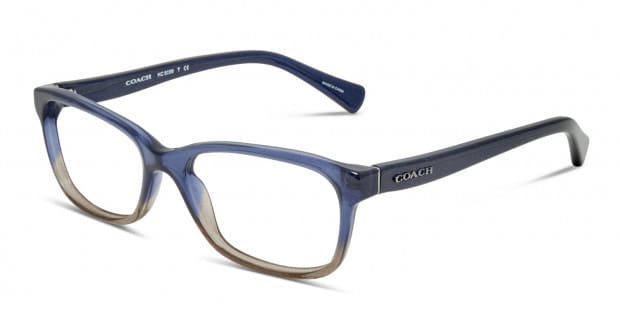 Coach HC6089 Blue/Beige/Glitter Eyeglasses | Includes FREE Rx Lenses