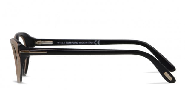 Tom Ford TF5285 Beige w/Black Prescription Eyeglasses