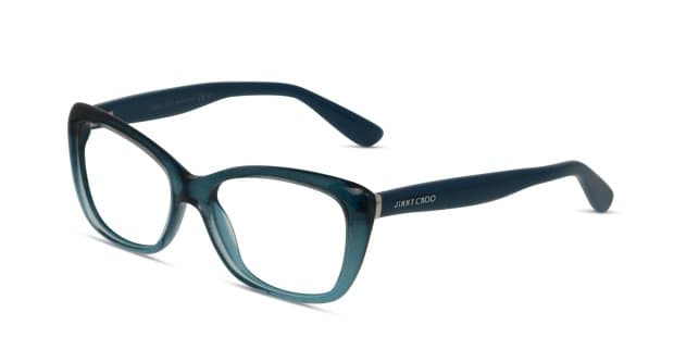 Jimmy Choo JC88 Teal Glitter Prescription Eyeglasses