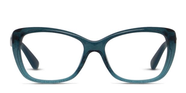 Jimmy Choo JC88 Teal Glitter Prescription Eyeglasses