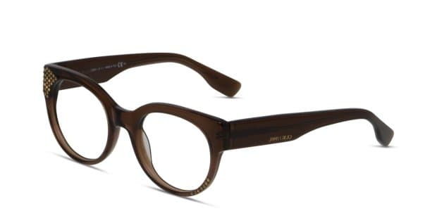 Jimmy Choo JC136 Clear Brown Prescription Eyeglasses