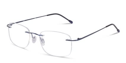 Rome Dark Blue glasses - Blue - Angle View