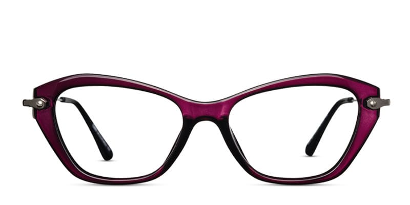 Sophia Eggplant NA glasses - Purple - Frontal View