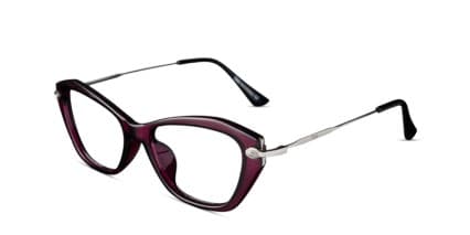 Sophia Eggplant NA glasses - Purple - Angle View