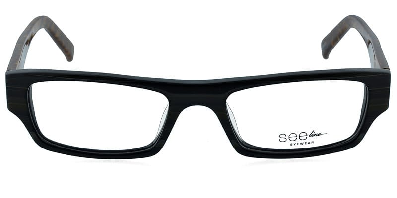 See-Line AW1015 Brown w/Marble Gold glasses - Brown - Frontal View