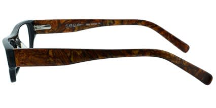 See-Line AW1015 Brown w/Marble Gold glasses - Brown - Side View