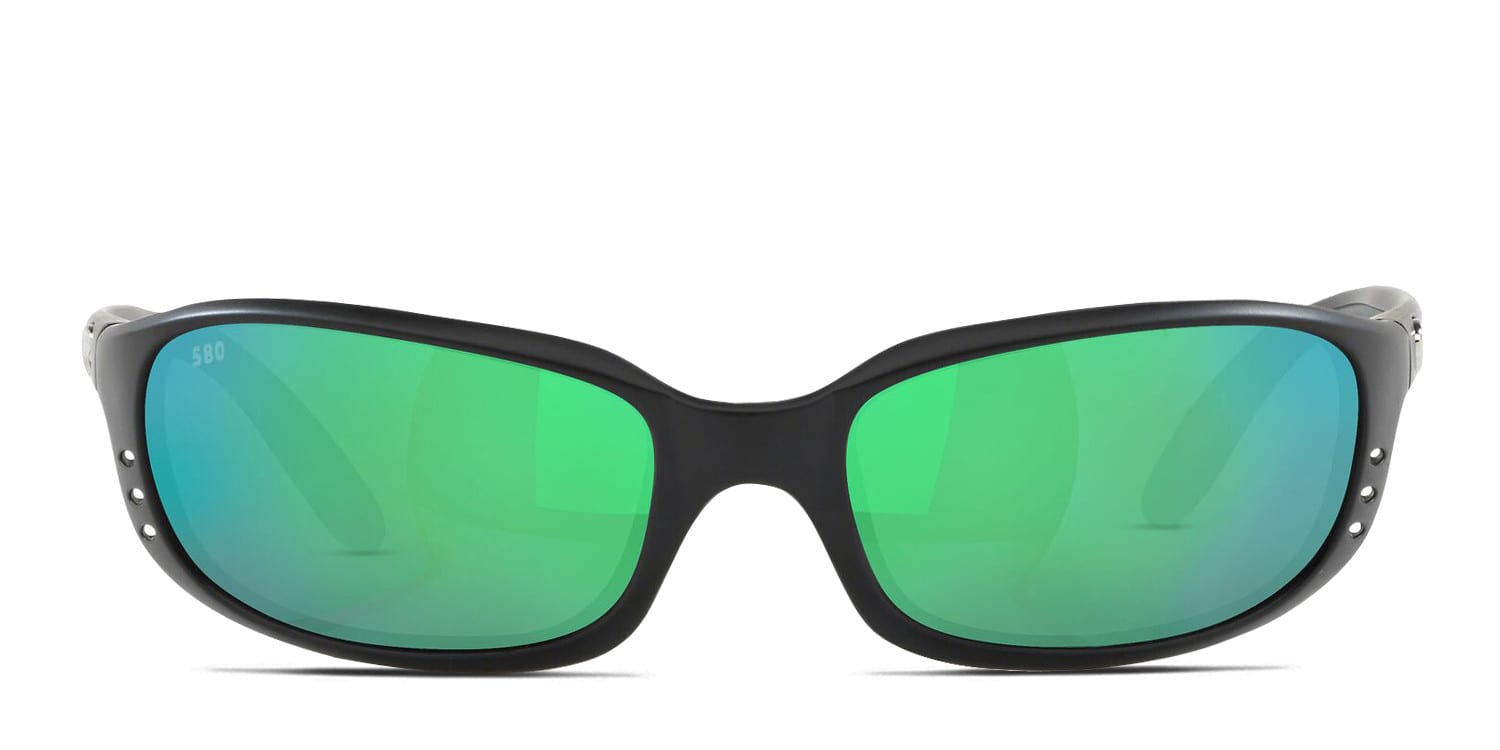 Costa Del Mar 6S9017 Brine Black , Green glasses - Black / Green - Frontal View