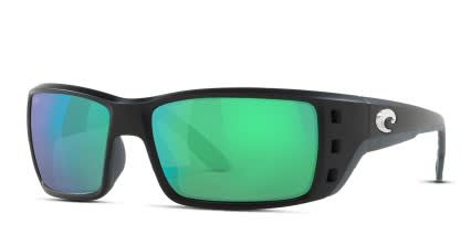 Costa Del Mar 6S9022 Permit Black , Green glasses - Black / Green - Angle View