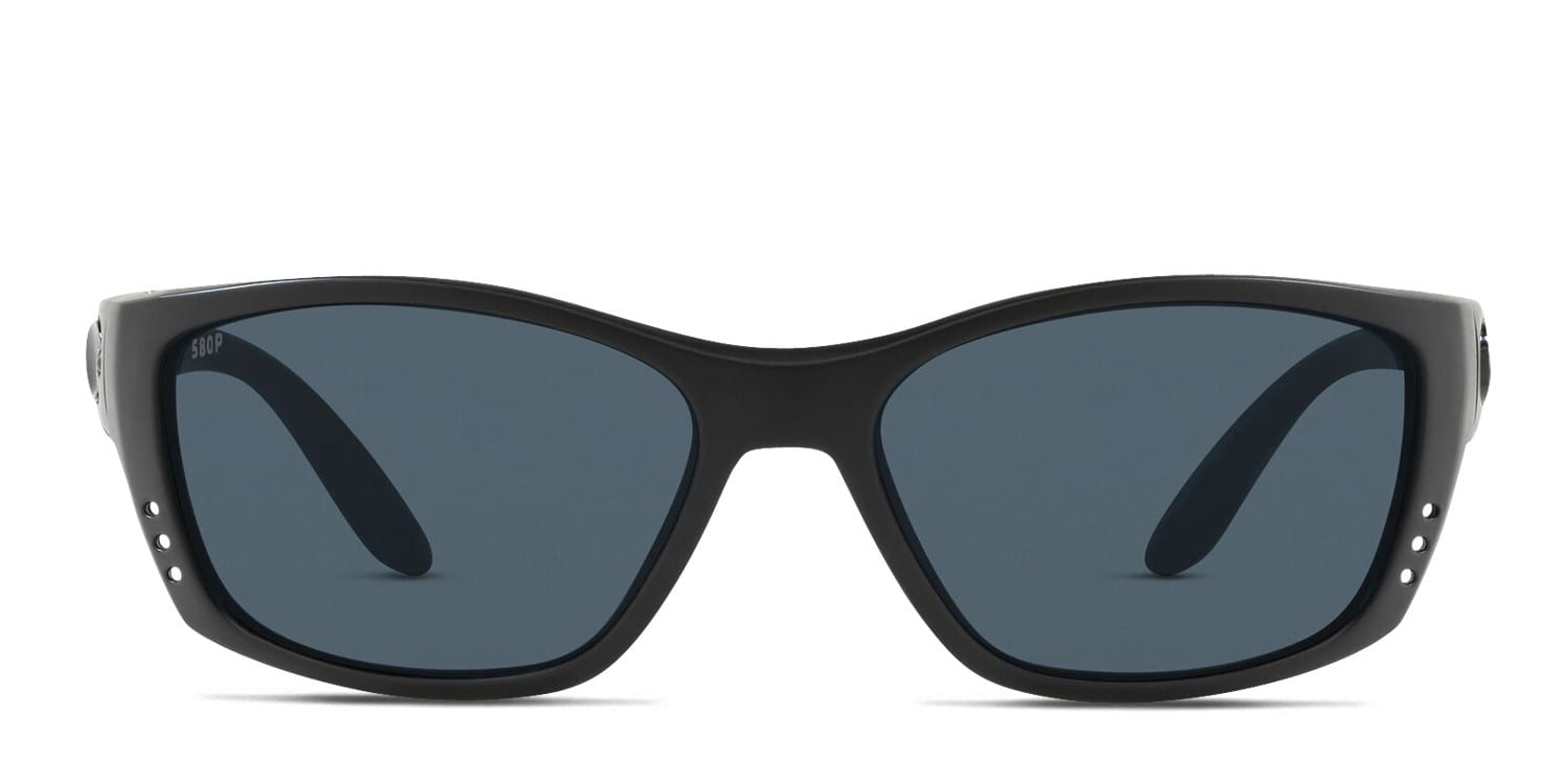Costa Del Mar 6S9054 Fisch Black , Gray glasses - Black / Gray - Frontal View