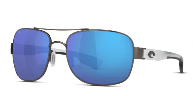 Costa Del Mar 6S4011 Cocos gunmetal frame with blue mirrored 580g lenses. Lenses provide 100 UV protection