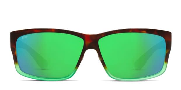 Costa Del Mar 6S9047 Cut tortoise frame with green mirrored 580p
