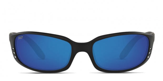 Costa Del Mar 6S7001 Brine Readers black frame with blue mirrored 580p lenses. Lenses provide 100 UV protection