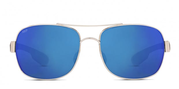 Costa Del Mar 6S4011 Cocos silver frame with blue mirrored 580p