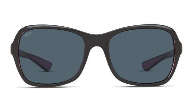 Costa Del Mar 6S9068 Kare black frame with grey 580p lenses. Lenses provide 100 UV protection