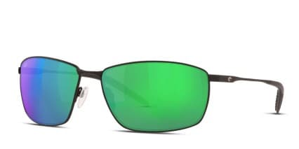 Costa Del Mar Turret Black , Green glasses - Black / Green - Angle View