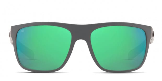 Costa Del Mar 6S9021 Broadbill gray frame with green mirrored 580g lenses. Lenses provide 100 UV protection