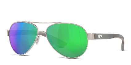 Costa Del Mar 06S4006 Loreto Silver, Green glasses - Silver / Green - Angle View