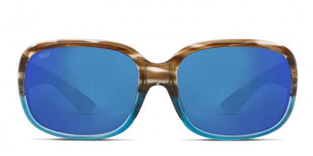 Costa Del Mar 6S9041 Gannet tortoise frame with blue mirrored 580p lenses. Lenses provide 100 UV protection