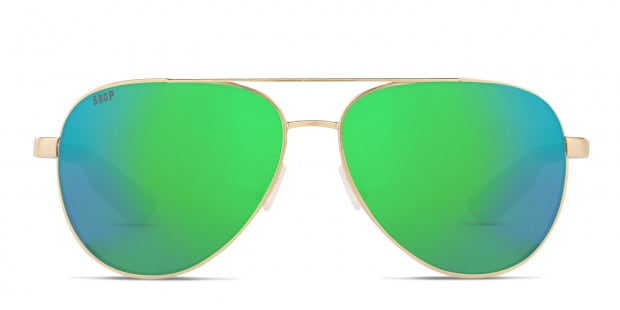 Costa Del Mar 6S4002 Peli gold frame with green mirrored 580p Costa Del Mar 6S4002 Peli gold frame with green mirrored 580p