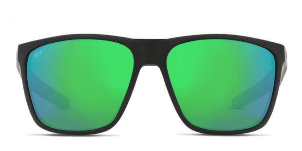 Costa Del Mar 6S9012 Ferg Xl black frame with green mirrored 580p