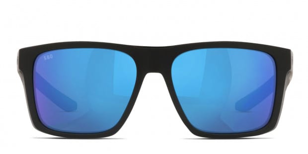 Costa Del Mar 6S9104 Lido black frame with blue mirrored 580g lenses. Lenses provide 100 UV protection