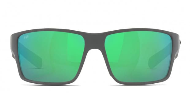 Costa Del Mar 6S9080 Reefton Pro gray frame with green mirrored 580g lenses. Lenses provide 100 UV protection