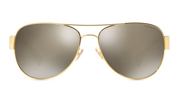 Coach HC7059 Gold Tortoise w Grey Prescription Sunglasses 50 Off Lenses