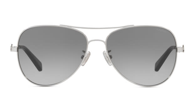 Coach HC7074 Silver w Grey Prescription Sunglasses 50 Off Lenses