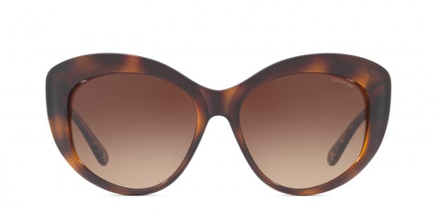 Coach HC8206 Gold w Brown Prescription Sunglasses 50 Off Lenses