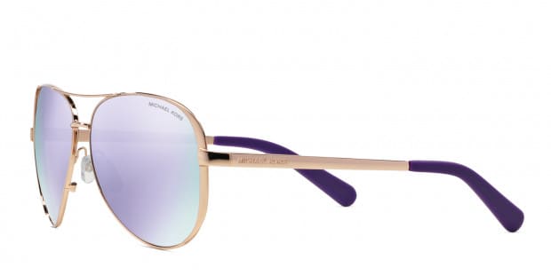 Michael Kors White & Rose Gold Gradient Aviator Sunglasses, Best Price and  Reviews