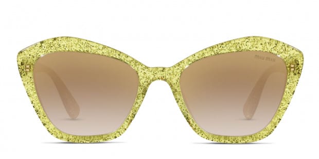 Miu miu glitter glasses on sale