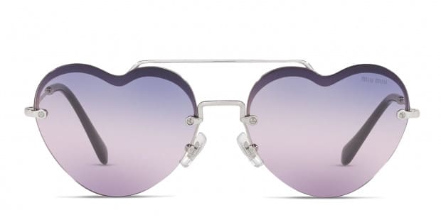 Miu Miu MU 62US Silver/Purple Sunglasses