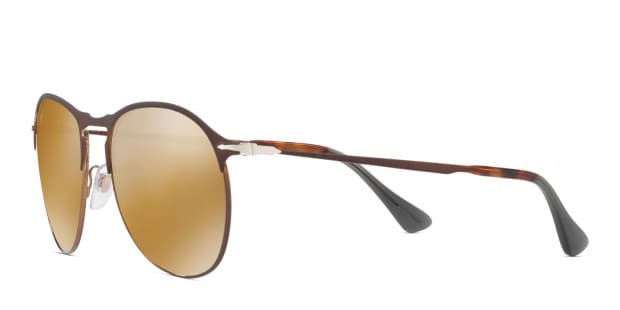 Persol PO7649S Matte Brown w Gold Prescription Sunglasses 50 Off Lenses