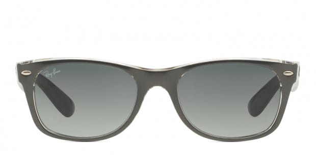 Ray-Ban RB2132 New Wayfarer Gray, Clear Sunglasses