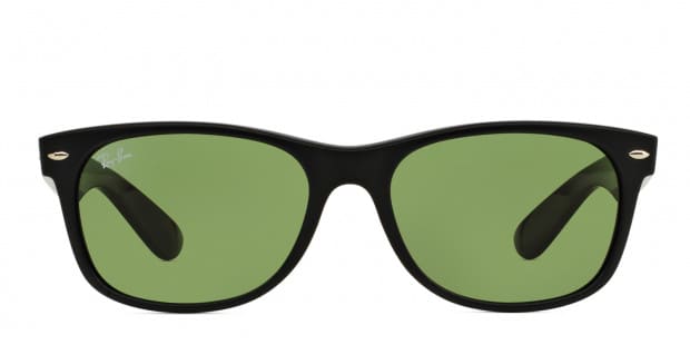 Ray Ban RB2132 New Wayfarer Matte Black Green Sunglasses