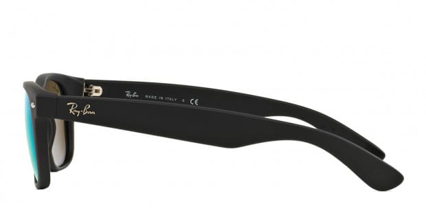 Ray Ban RB2132 New Wayfarer Matte Black Green Sunglasses