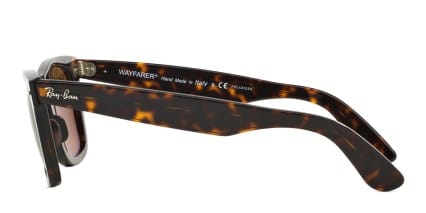 Ray-Ban RB2140 Wayfarer Tortoise w/Brown Polarized glasses - Brown / Tortoise - Side View