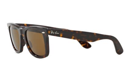 Ray-Ban RB2140 Wayfarer Tortoise w/Brown Polarized glasses - Brown / Tortoise - Angle View