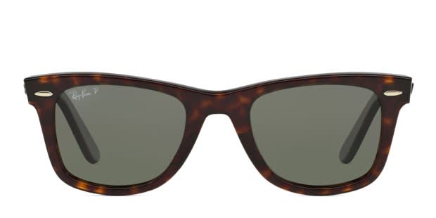 Ray-Ban 2140 Wayfarer Tortoise w/Green Polarized Prescription