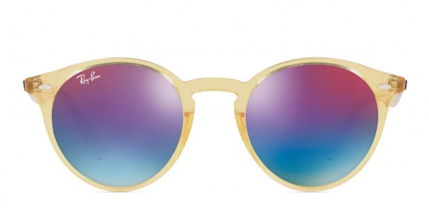 Ray Ban 2180 Shiny Yellow w Blue Purple