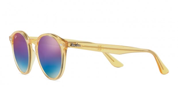 RB2180 Sunglasses in Yellow and Blue/Violet Gradient Mirror