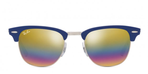 Ray-Ban 3016 Clubmaster Blue w/Rainbow