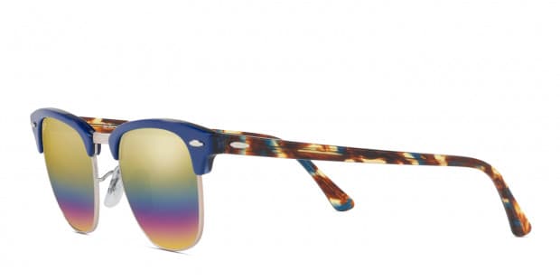 Ray Ban 3016 Clubmaster Blue w Rainbow