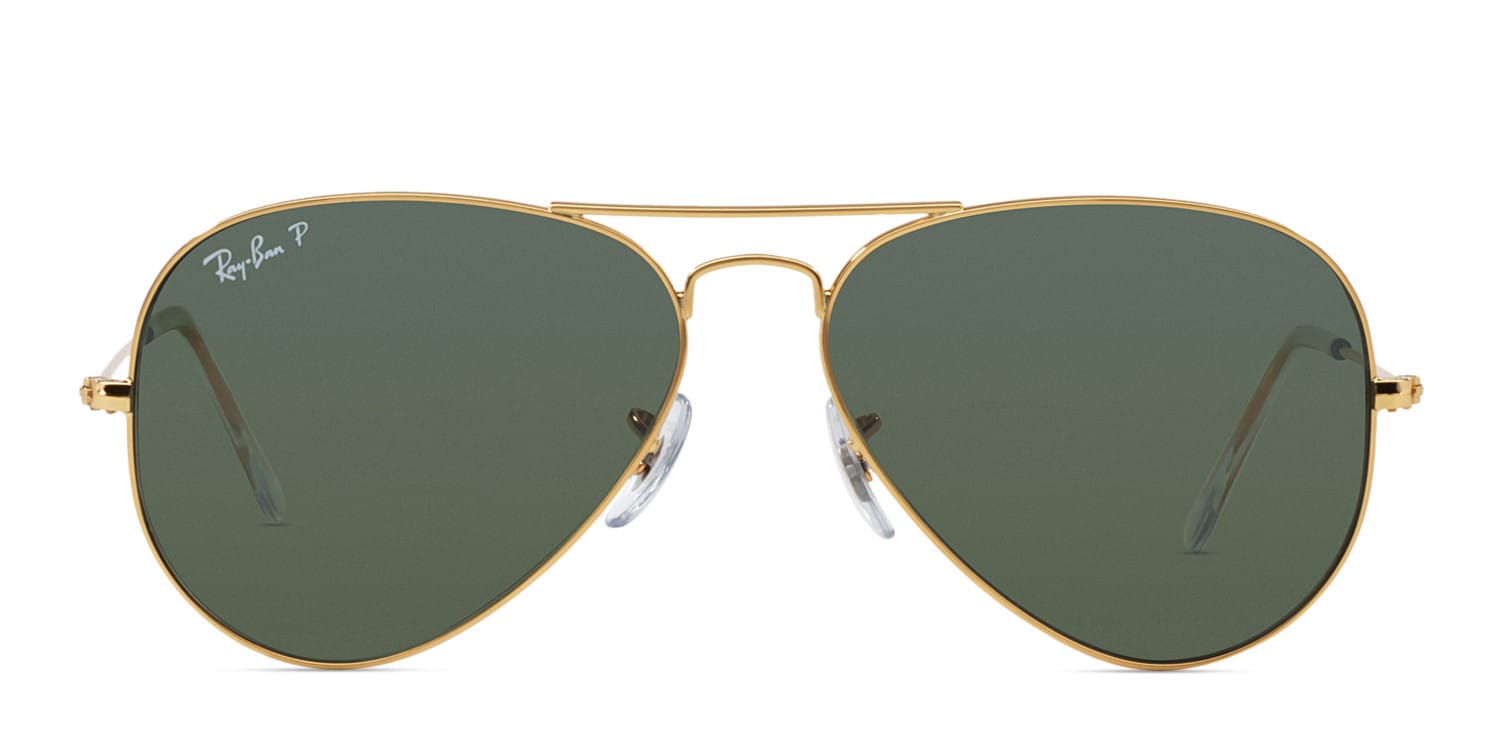 小物 Ray-Ban RB3025 Aviator Large l Ray-Ban RB3025 Aviator Large Metal Gold, Green, Clear Sunglasses