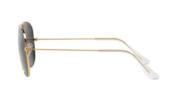 Ray-Ban RB3025 Aviator Large Metal Gold, Green, Clear Sunglasses display picture 1
