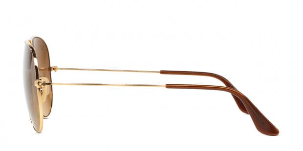 Ray-Ban RB3025 Aviator Large Metal Gold, Brown, Bronze Sunglasses