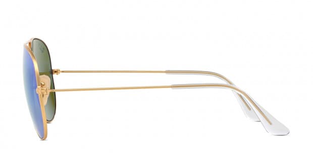 Ray-Ban RB3025 Aviator Large Metal Gold, Clear, Blue Sunglasses