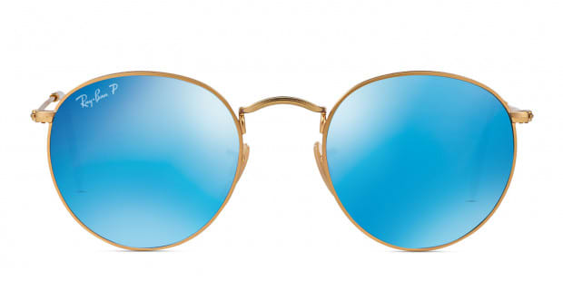 Ray-Ban RB3447 Matte Gold/Blue Polarized Sunglasses
